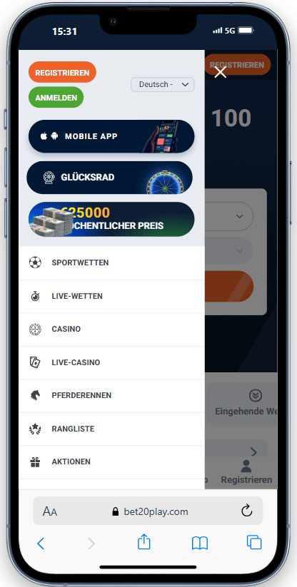 20 bet app
