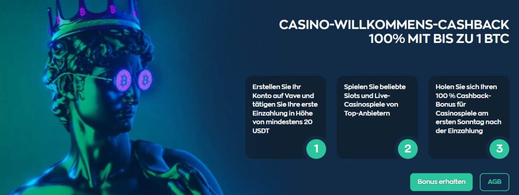 Vave Casino no Deposit Bonus