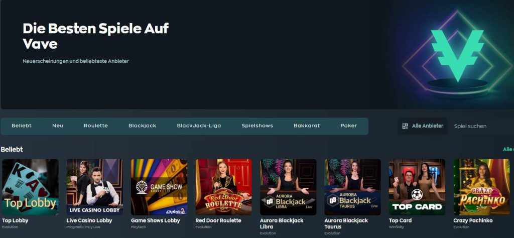 Vave Live Casino