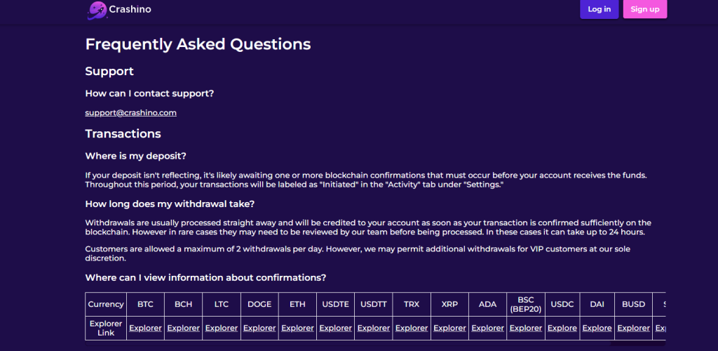 crashino faq